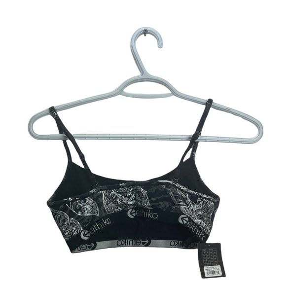Ethika paisley print black bralette NWT - Picture 3 of 3